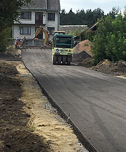 Kozienice wieś, budowa drogi do oczyszczalni